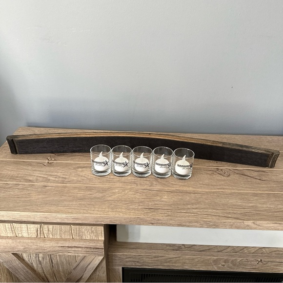 GARRISON BROTHERS Collectible Whiskey Barrel Shot Glass Candle table centerpiece - Picture 8 of 10